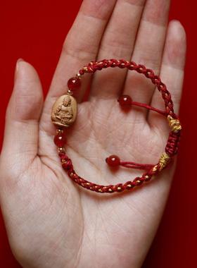 男女款礼物转运本命年手绳老山檀