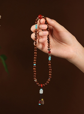 禅木匠禅意金丝檀木双圈手串女