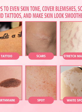 Body Makeup Foundation Conceal Skin Spots Blemishes Tattoos
