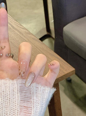 豹纹猫眼跳色穿戴甲简约杏仁美甲气质显白爆款高级感指甲贴片可拆