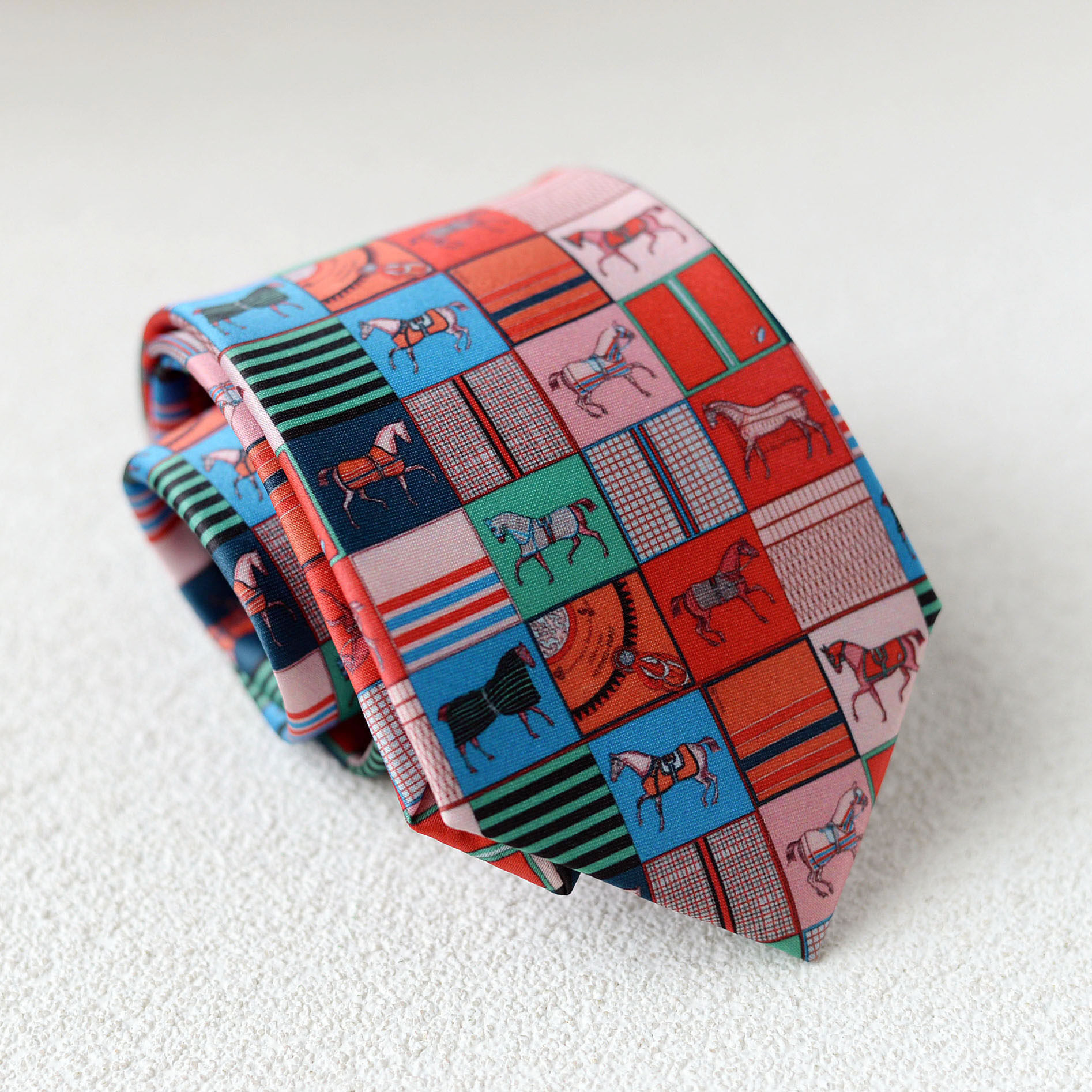 手打时尚印花复古领带花纹衬衣西装配饰高级感趣味独特动物法式潮,淘宝优惠券,粉丝福利购,淘宝优惠卷