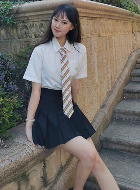原创风手打提花制服领带