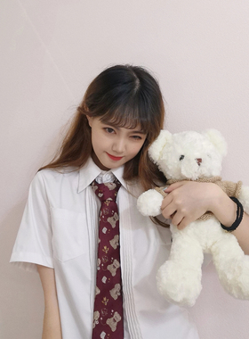 小熊情书原创风制服甜美领带百搭