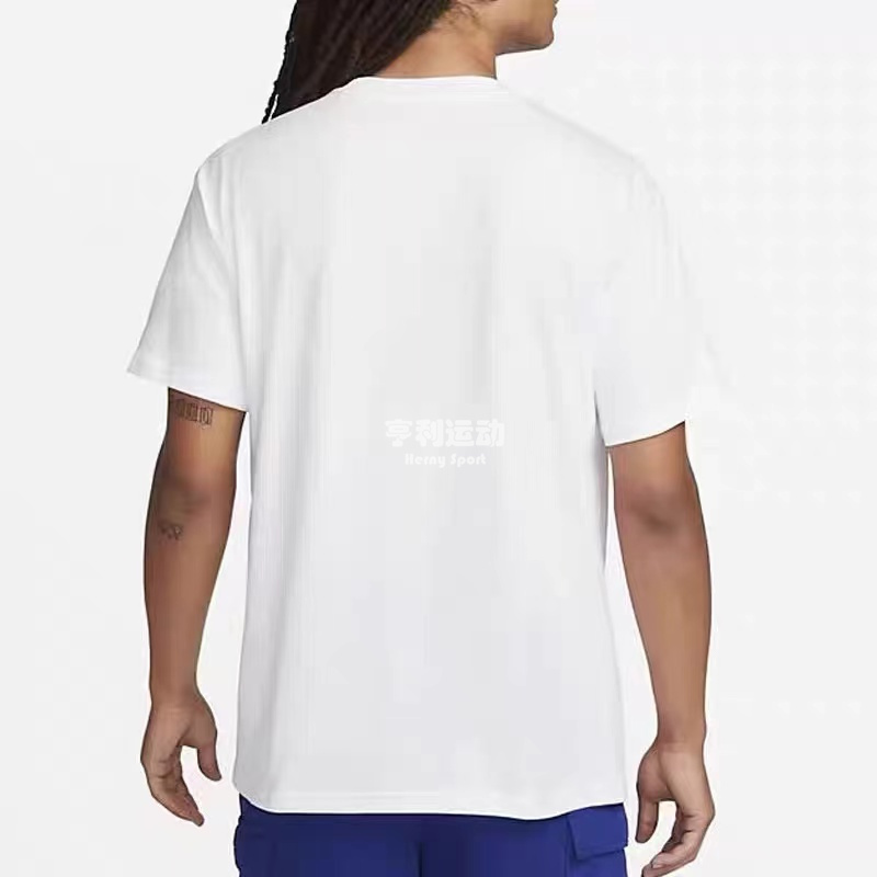 耐克Nike 男子印花大Logo透气宽松运动休闲短袖T恤FD1297-309-100 - 图1