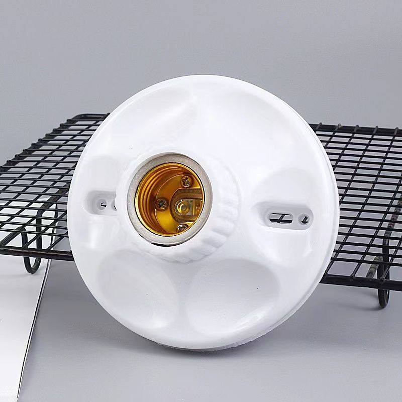 【工程可提供检测报告】圆形陶瓷螺纹口E27灯座家用明装陶瓷灯座,淘宝优惠券,粉丝福利购,淘宝优惠卷