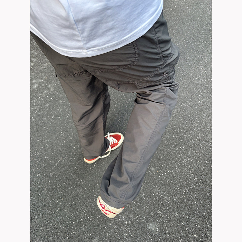 F2ocus灰色多口袋速干工装裤男款夏季冰丝凉感裤子直筒宽松休闲裤,淘宝优惠券,粉丝福利购,淘宝优惠卷