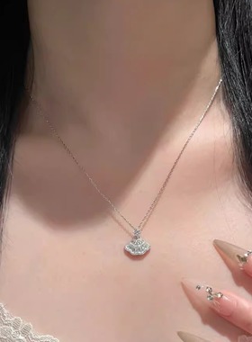 小红书同款闪钻公主的裙摆项链女精致时尚气质高级锁骨链百搭颈链