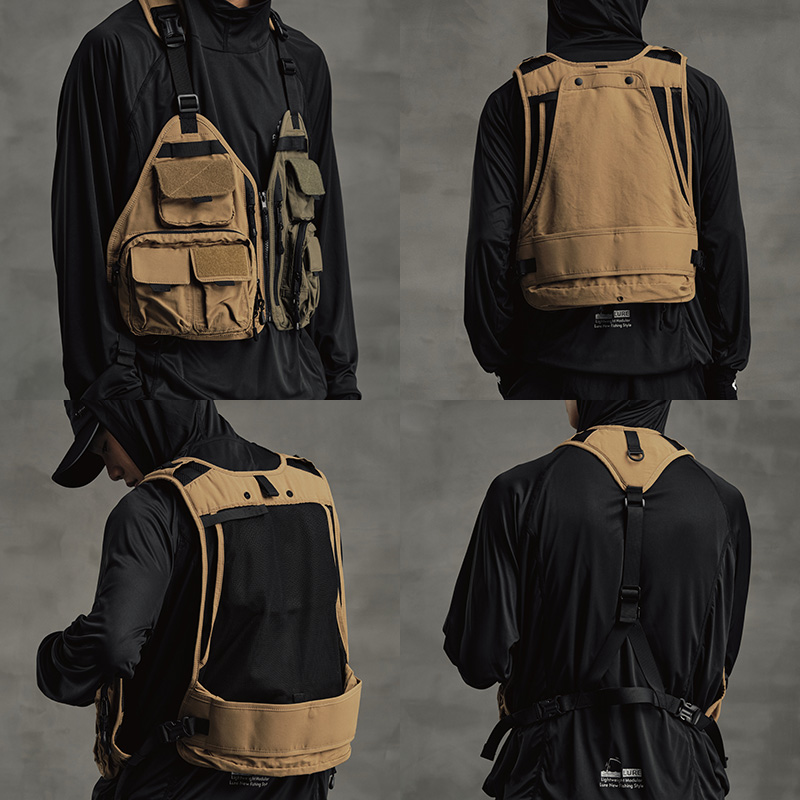 醒石四季可拆卸钓鱼马甲背心男女路亚飞钓溪流垂钓背包路亚马甲包 - 图2