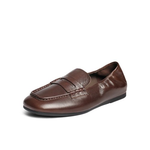 专柜正品百丽乐福鞋2025秋款女鞋羊皮圆头豆豆鞋通勤单鞋E1W1DCA5 - 图3