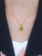 Green Hetian jade transfer bead necklace titanium steel does not fade