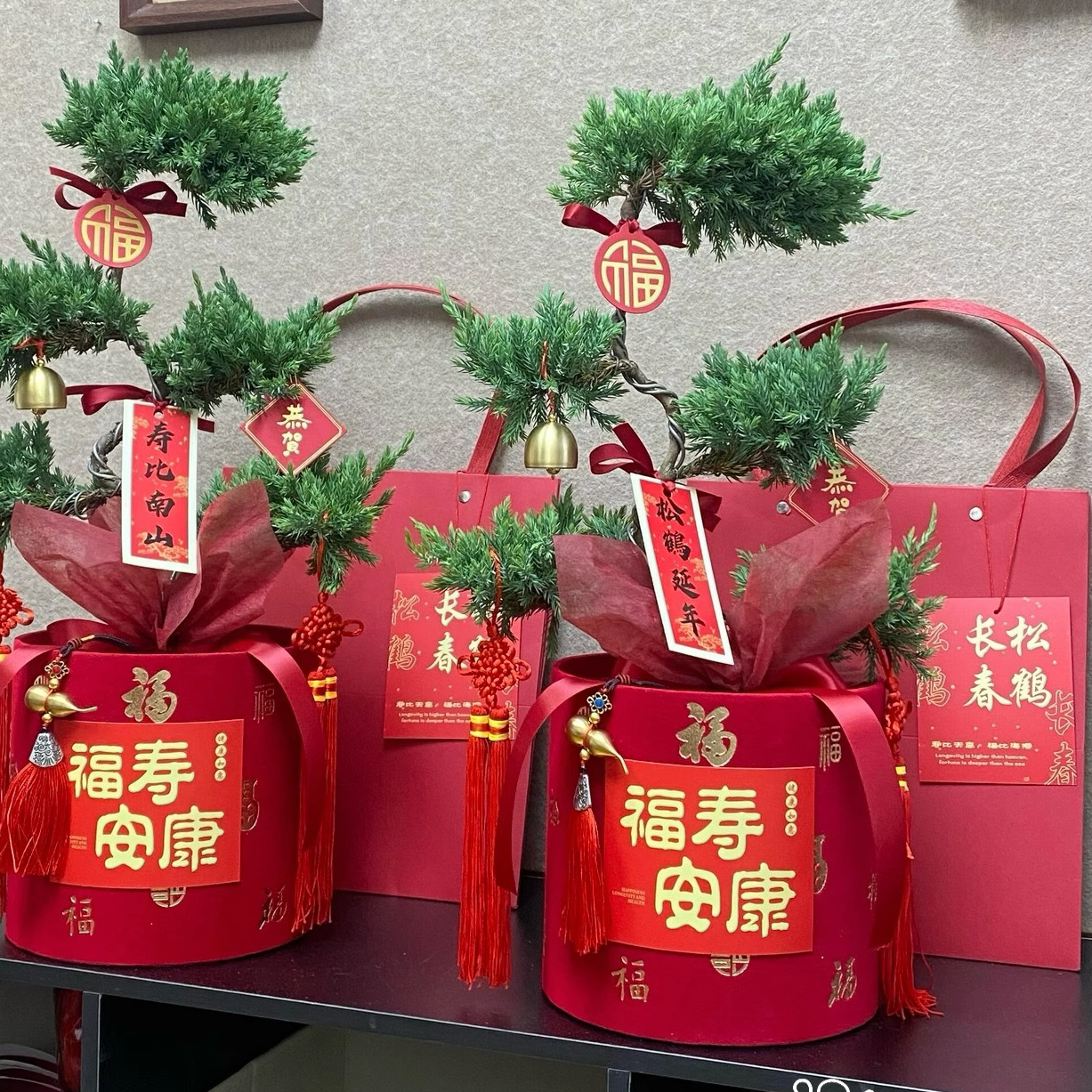 顺丰包邮五层塔松高档盆景新年礼祝寿送长辈送领导老师开业乔迁礼,淘宝优惠券,粉丝福利购,淘宝优惠卷