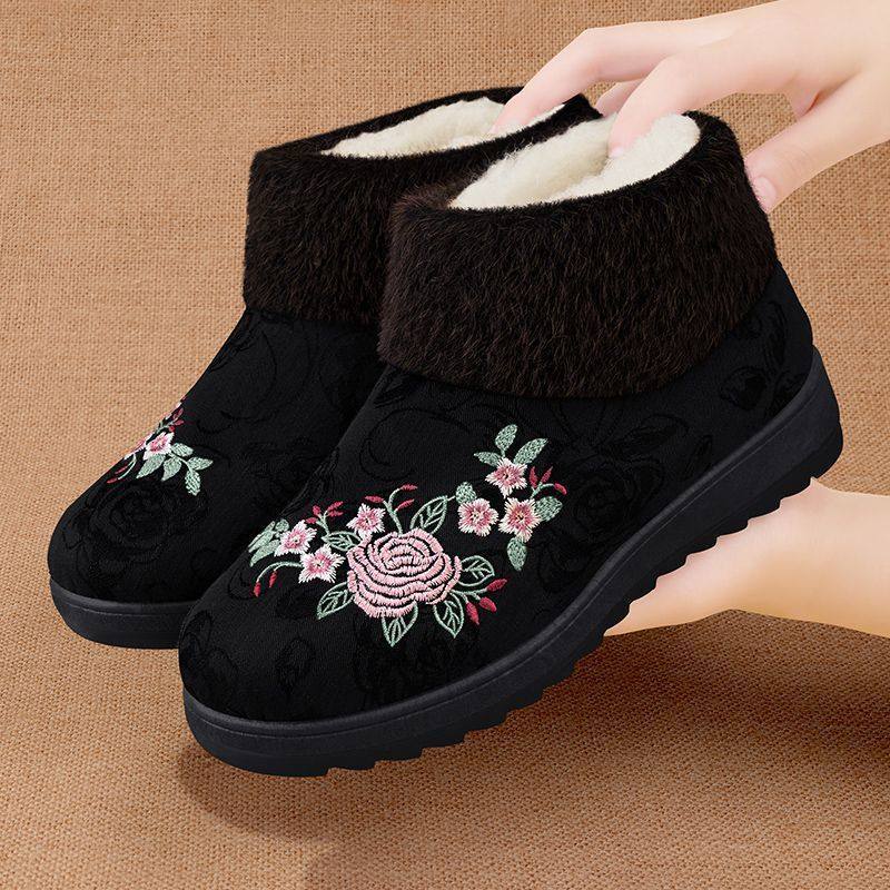 2025新款加绒加厚老北京布鞋女士保暖奶奶鞋防滑舒适不累脚妈妈鞋,淘宝优惠券,粉丝福利购,淘宝优惠卷