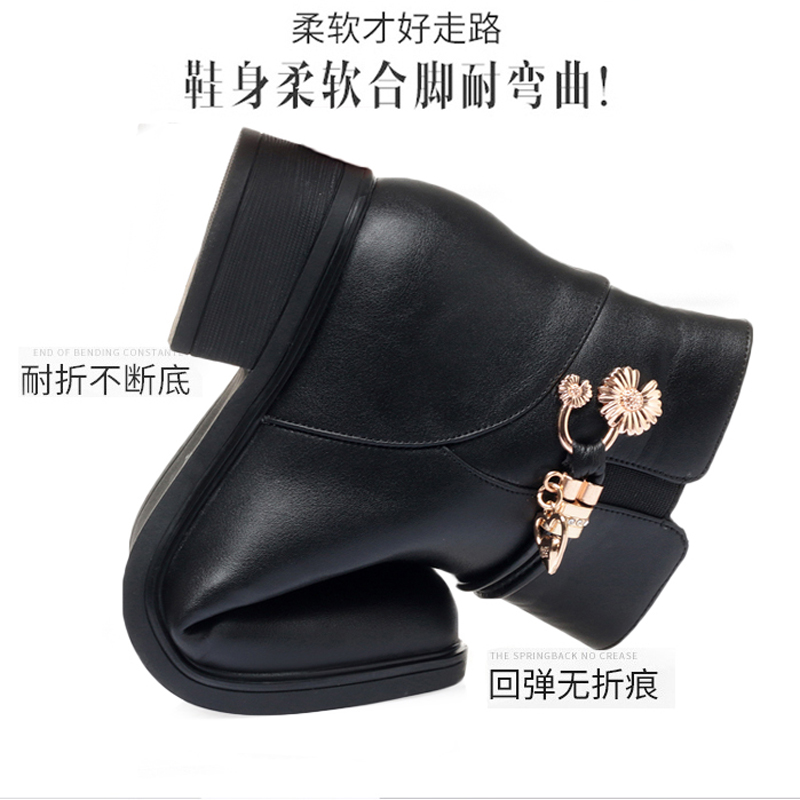 妈妈鞋棉鞋女秋冬季中年真皮软底短靴中跟防滑加绒皮鞋中老年女鞋 妈妈鞋棉鞋女秋冬季中年真皮软底短靴中跟防滑加绒皮鞋中老年女鞋