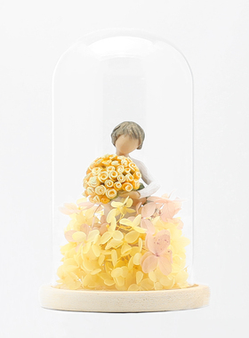 礼物摆件庆祝开业永生花花