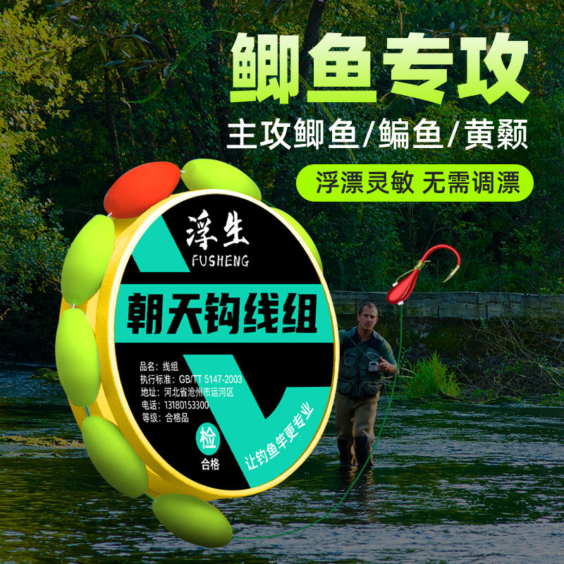 七星漂线组千又朝天钩传统钓鱼钩高灵敏度鱼线套装野钓鲫鱼漂成品,淘宝优惠券,粉丝福利购,淘宝优惠卷