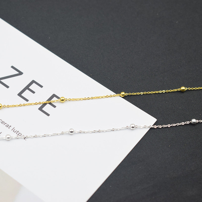 保色纯铜手工diy古风发簪发饰品材料配件 2mm扁O夹珠球链蛇骨链条,淘宝优惠券,粉丝福利购,淘宝优惠卷