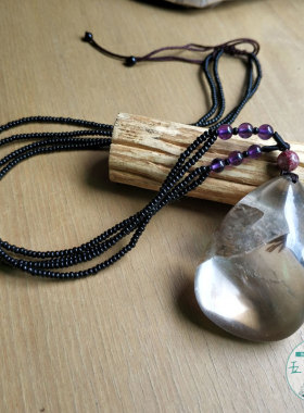 通透白幽灵金字塔水滴型首饰品