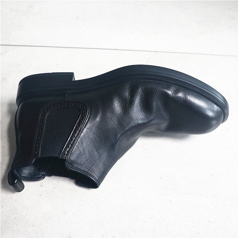 如若无物感！轻奢胎牛皮！Q弹软底！切尔西靴子休闲正装套脚皮靴,淘宝优惠券,粉丝福利购,淘宝优惠卷