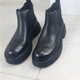 Martens, мягкие кожаные челси на платформе, ботинки, короткие сапоги, высота каблука 5см, простой и элегантный дизайн, воловья кожа