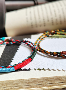 复古民族风虎眼石绿松石情侣手链