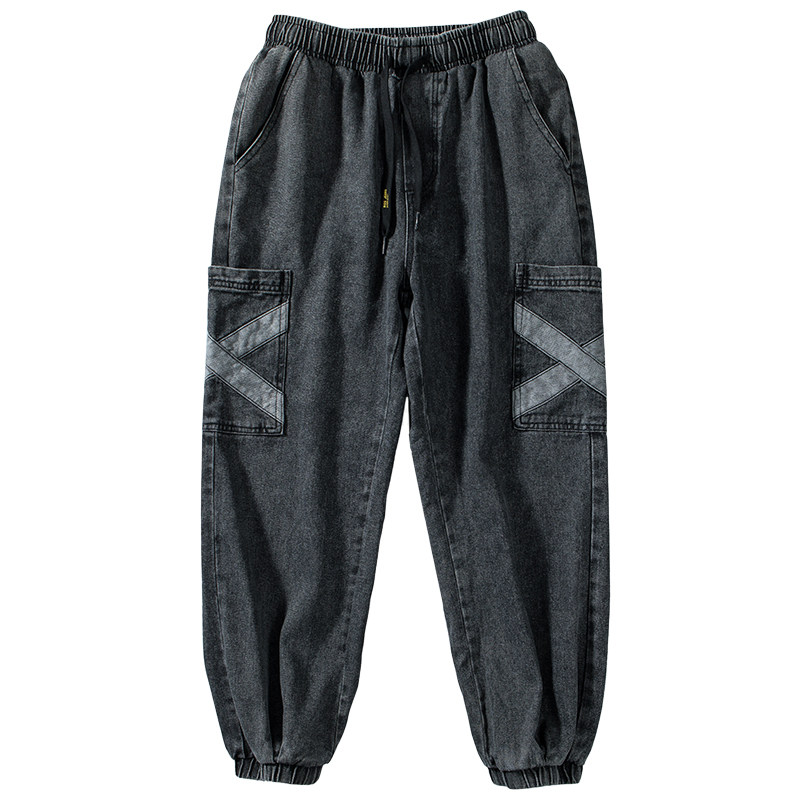 直筒宽松韩版简约复古港风牛仔裤 ccmkhf牛仔裤