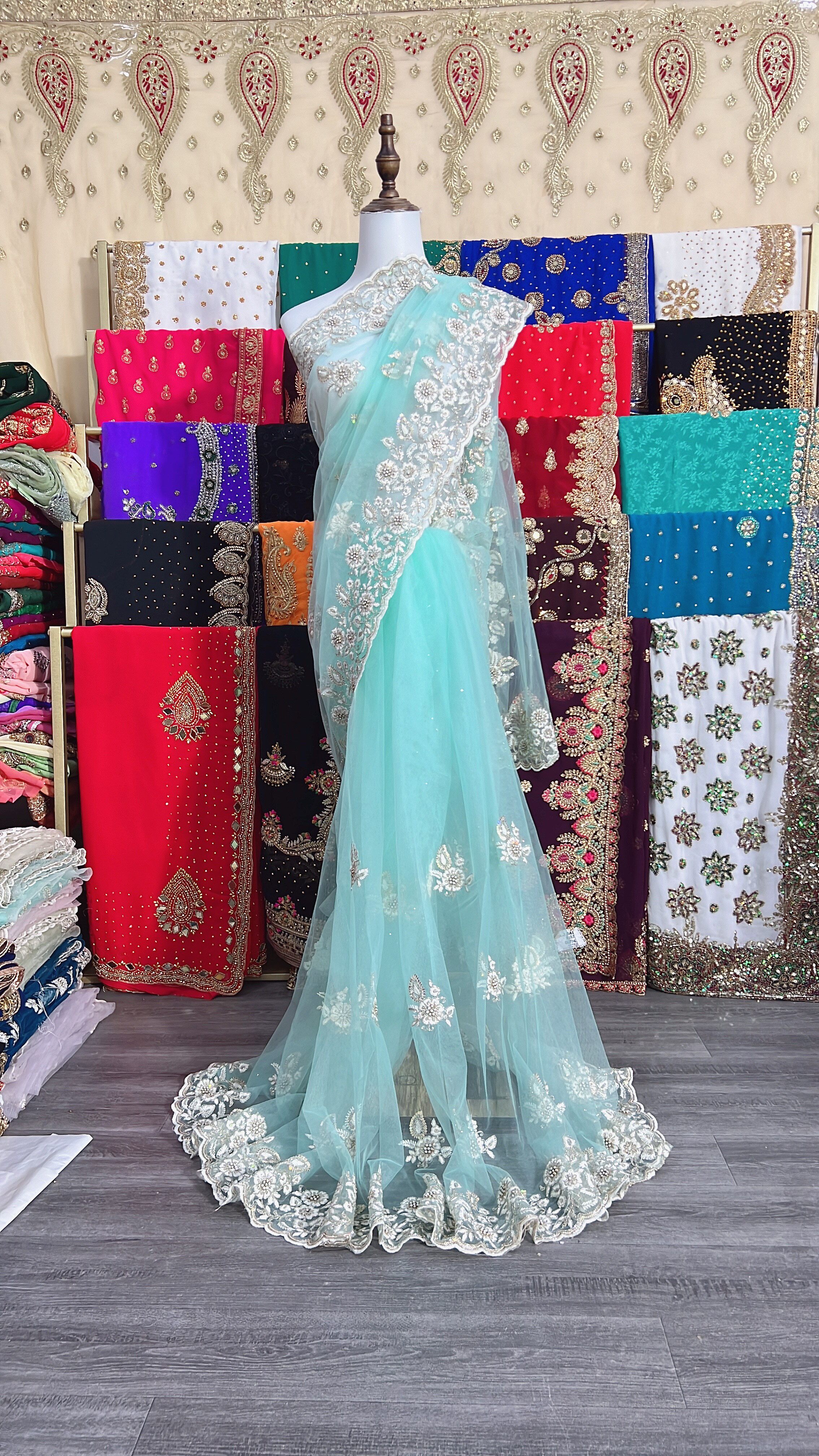 印度重工刺绣钉珠6米大纱丽尼泊尔泰国服饰  年会旅游/顺丰包邮