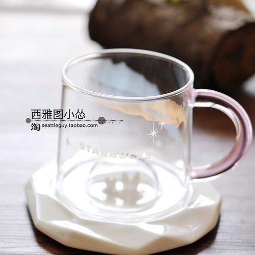 正品星巴克杯子限量圣诞韩国姜饼人玻璃杯金色璀璨马克杯美人鱼 - 图0