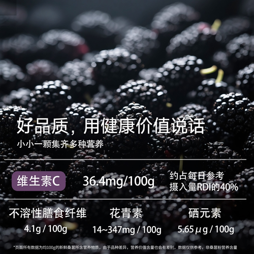 康加丽桑葚粉天然新疆原料冲饮超细冲泡纯桑椹快冲剂营养健康食品 - 图1