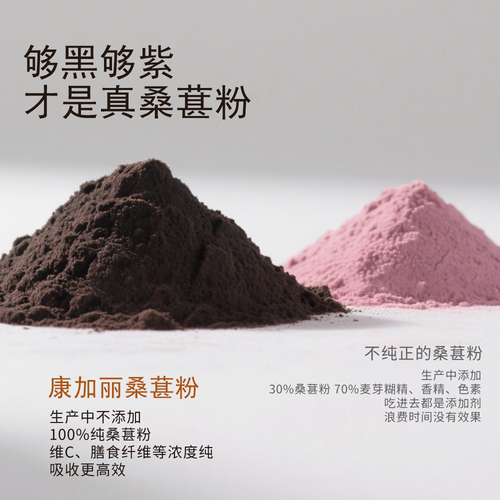 康加丽桑葚粉天然新疆原料冲饮超细冲泡纯桑椹快冲剂营养健康食品 - 图2