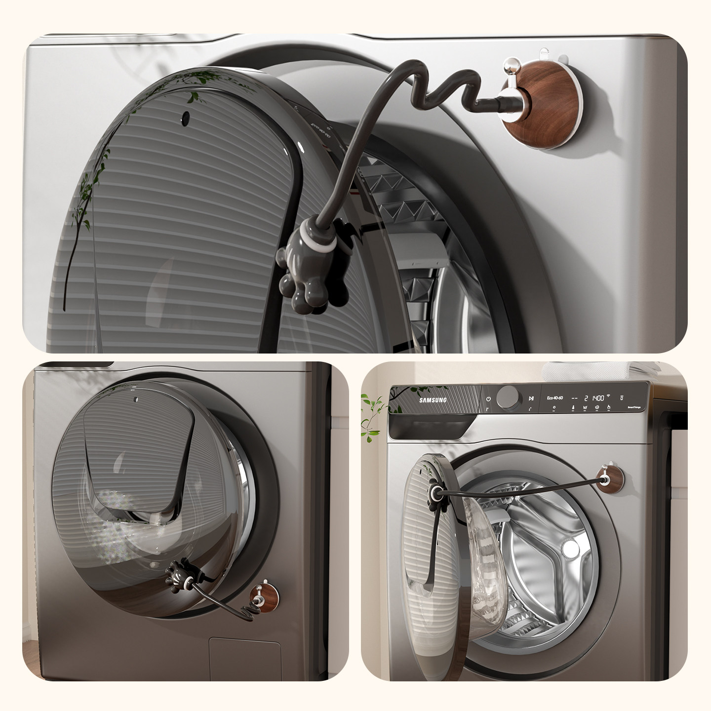 滚筒洗衣机门固定器通风吸盘家用烘干机门防下坠支撑架限位器挡板,淘宝优惠券,粉丝福利购,淘宝优惠卷