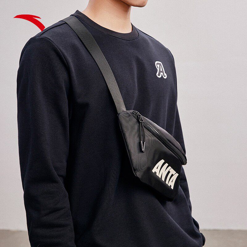 安踏腰包休闲男女2023新款单肩包 锐天运动腰包