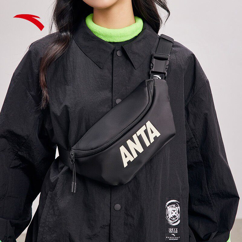 安踏腰包休闲男女2023新款单肩包 锐天运动腰包