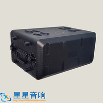 PE 4US Plastic Bilayer Design Carbon Fiber Case Double Switch Wireless Microphone Box Carbon Steel Light Air Box Protection Box