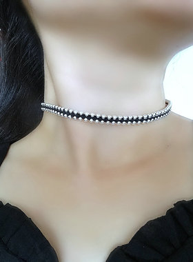 手工编织短款脖子项圈锁骨链