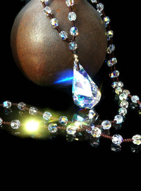 长款韩版吊坠水晶生日礼物毛衣链