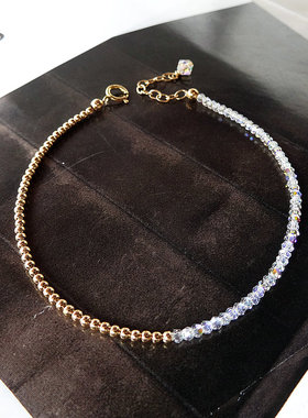 奥地利水晶闺蜜手链冷淡风ins简约轻奢高级感女学生手串