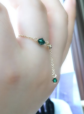 学生甜美风水晶森系小众戒子