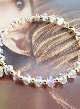 花相随水晶手链女款吊坠时尚手串