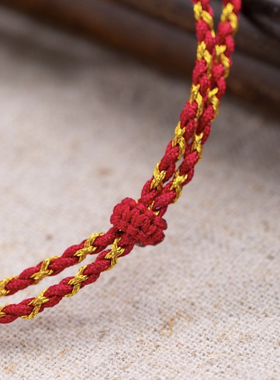 印度老山檀香狐狸凤九九尾狐配饰M编织手串手链挂饰高级感