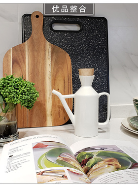 样板间厨房餐具仿真花组合摆件