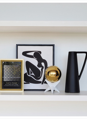 现代样板间玄关书柜陶瓷