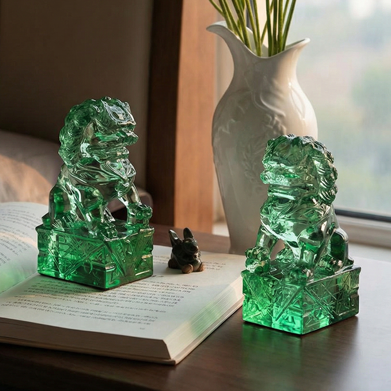 新中式摆件书立书桌对狮书挡电视柜装饰轻奢高档入户玄关开业礼物,淘宝优惠券,粉丝福利购,淘宝优惠卷