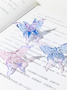 工艺品琉璃蝴蝶戒指ins