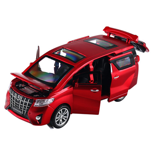 1/32丰田埃尔法合金汽车模型回力声光玩具车面包车保姆车仿真MPV - 图3