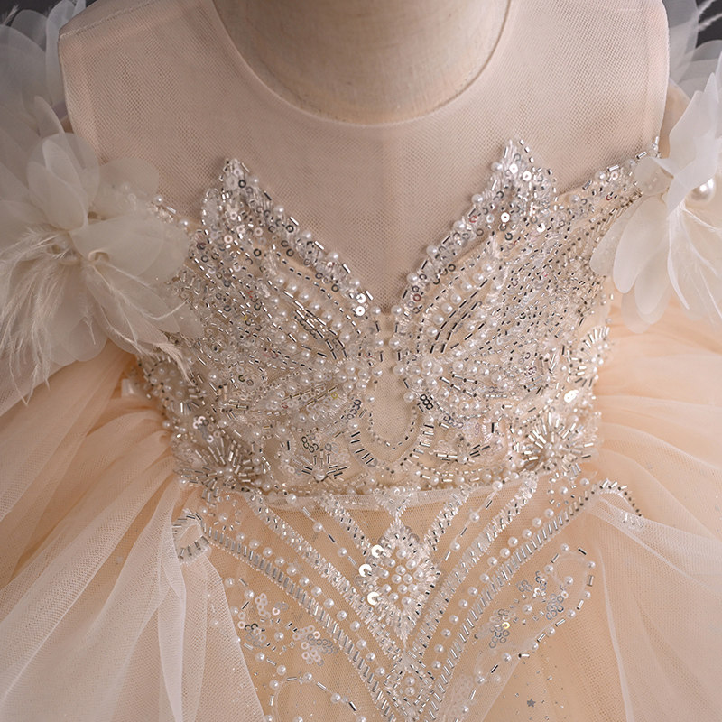 轻奢高端儿童礼服公主裙女童蓬蓬纱花童婚纱裙小众生日洋气演出服,淘宝优惠券,粉丝福利购,淘宝优惠卷