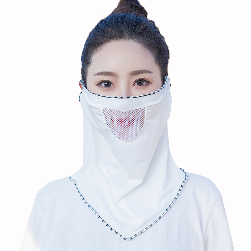 防晒面纱冰丝面罩口罩女夏天冰爽护颈围脖子挂耳骑车面巾遮脸脖套,淘宝优惠券,粉丝福利购,淘宝优惠卷