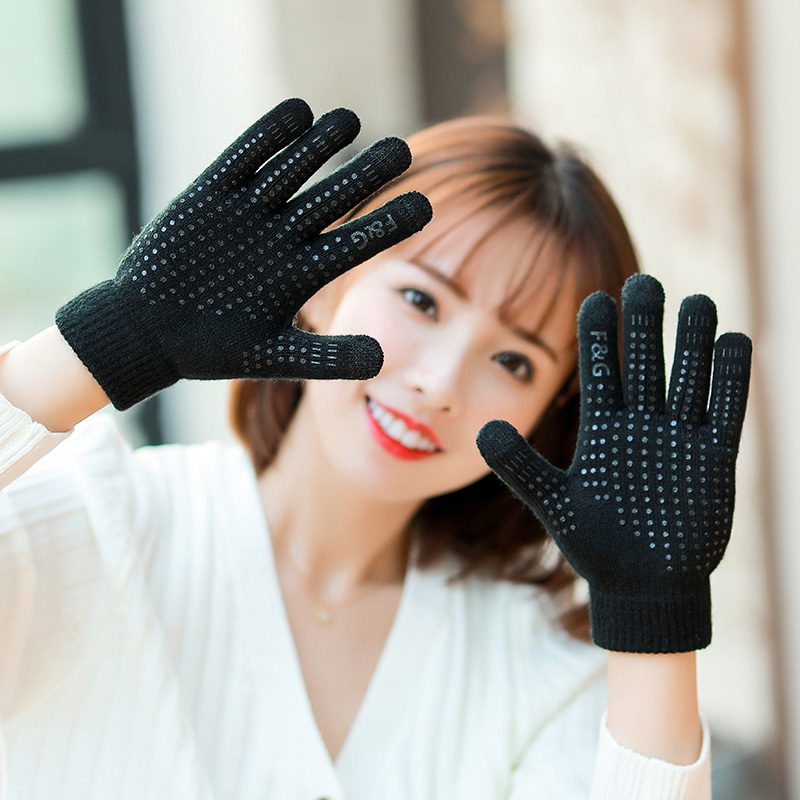 可触屏手套女生秋冬季天防滑开车男学生针织毛线防寒加绒保暖骑行,淘宝优惠券,粉丝福利购,淘宝优惠卷