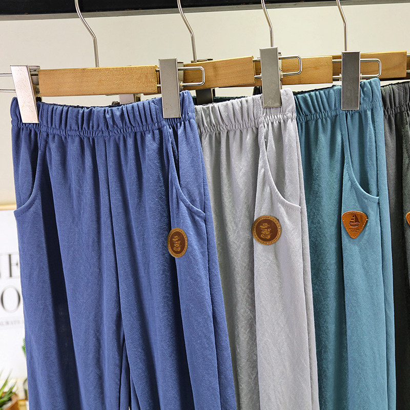 男童棉麻防蚊裤子夏季薄款儿童中大童冰丝网眼运动休闲女童灯笼裤,淘宝优惠券,粉丝福利购,淘宝优惠卷