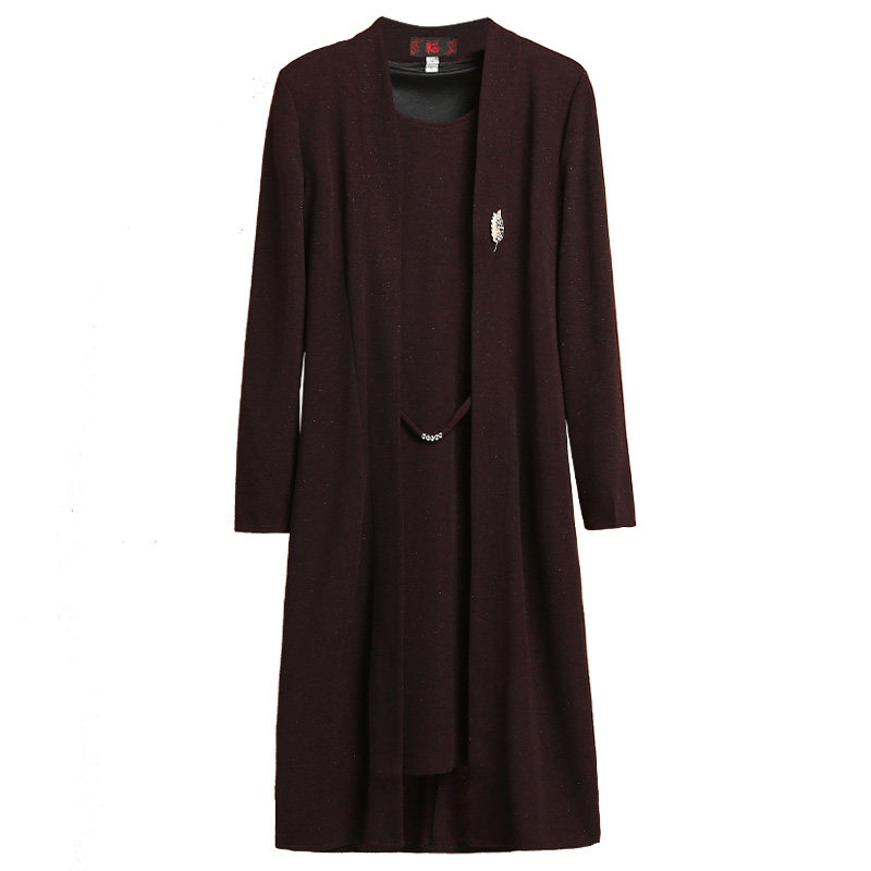 中年连衣裙春秋装2020两件套裙子 意心昌中老年女装