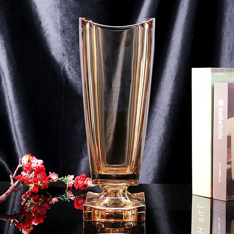 轻奢客厅百合大花瓶感水养插花新中式水晶玻璃餐桌欧式摆件,淘宝优惠券,粉丝福利购,淘宝优惠卷